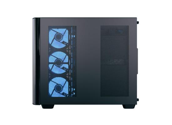 AeroCool P500C (Black) ARGB ATX Mid Tower Gaming Case – Panoramic View, Dual Chamber, Tempered Glass, 4x ARGB Mirage Fans